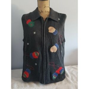 Crystal-kale Womans Vintage Winter Vest Size Large‎
